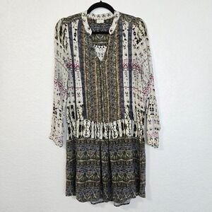 Anthropologie Tiny M Boho Long Sleeve Tunic‎ Dress Bohemian Festival Casual
